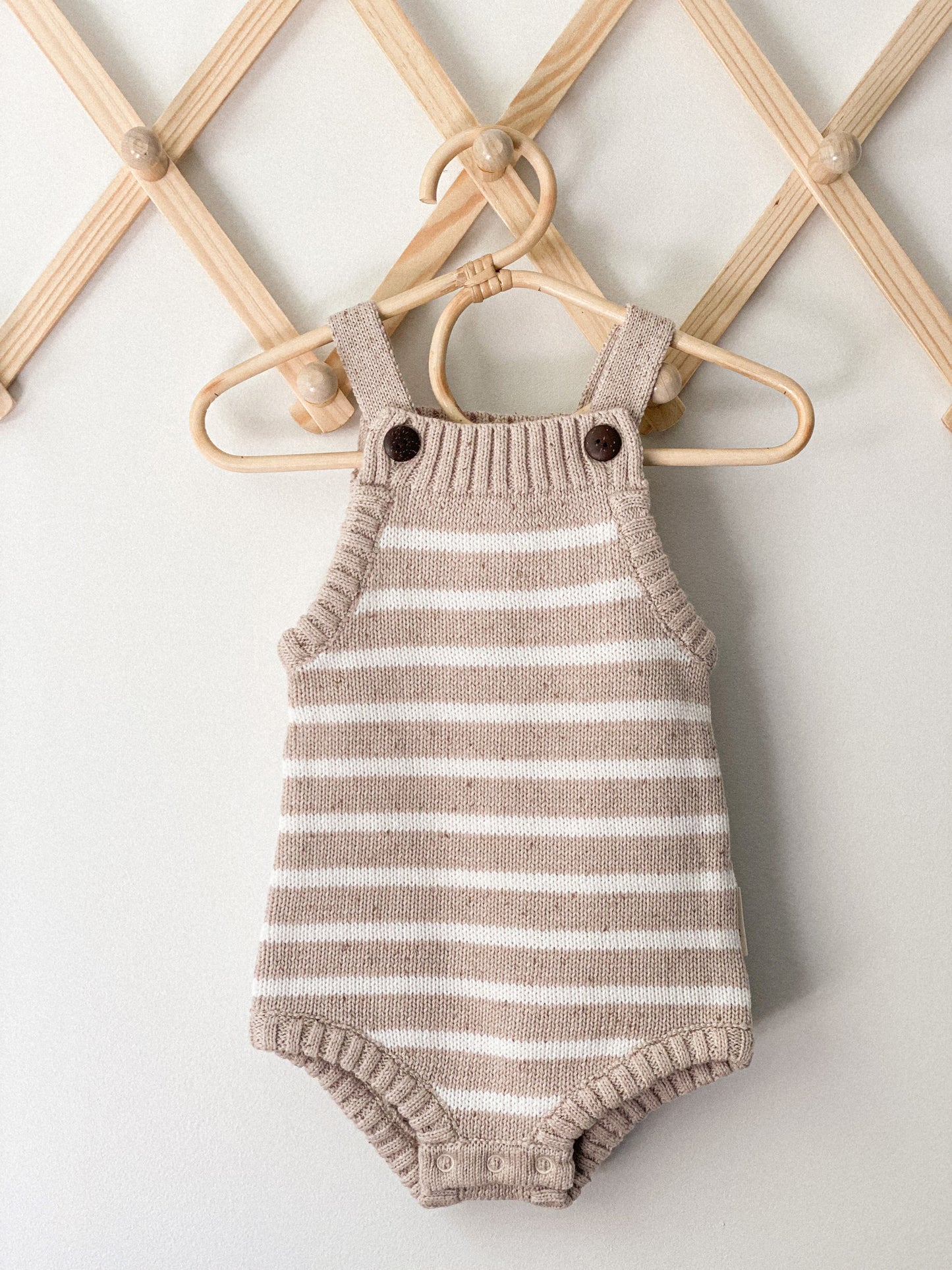 Organic Fleck Stripe Knit Romper